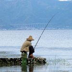 Angler am Erhai-See
